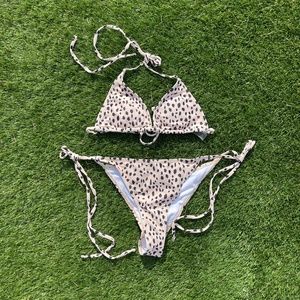 Swimlly Leopard Pattern Bikini Set and Top Ladies Size S